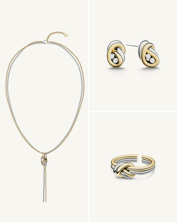 Dual Knot Silver / Gold Set